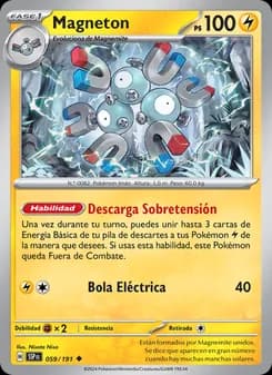 Magneton card in Spanish