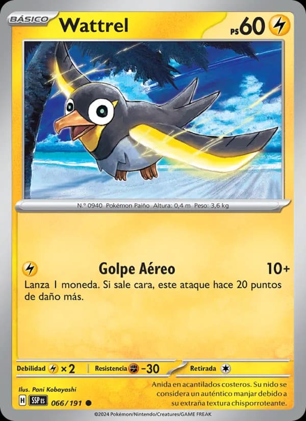 Wattrel card in Spanish
