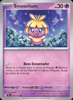 Smoochum card in Spanish
