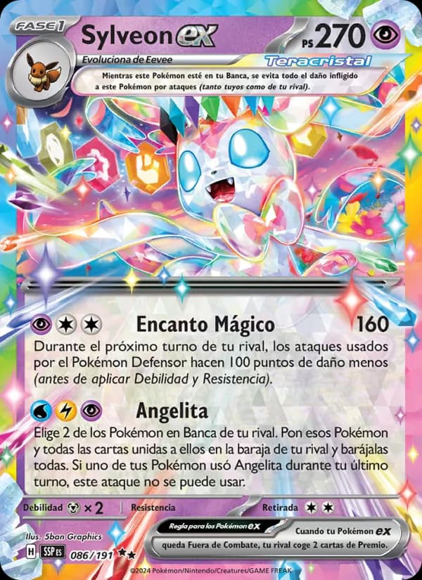 Sylveon ex card in Spanish