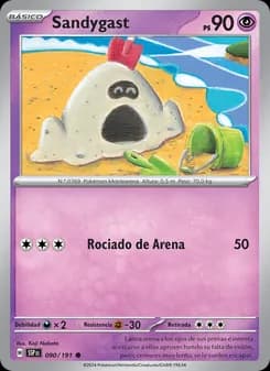 Sandygast card in Spanish