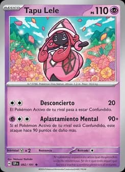 Tapu Lele card in Spanish