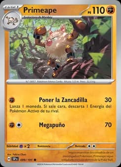Primeape card in Spanish