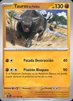 Tauros de Paldea card in Spanish