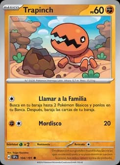 Trapinch card in Spanish