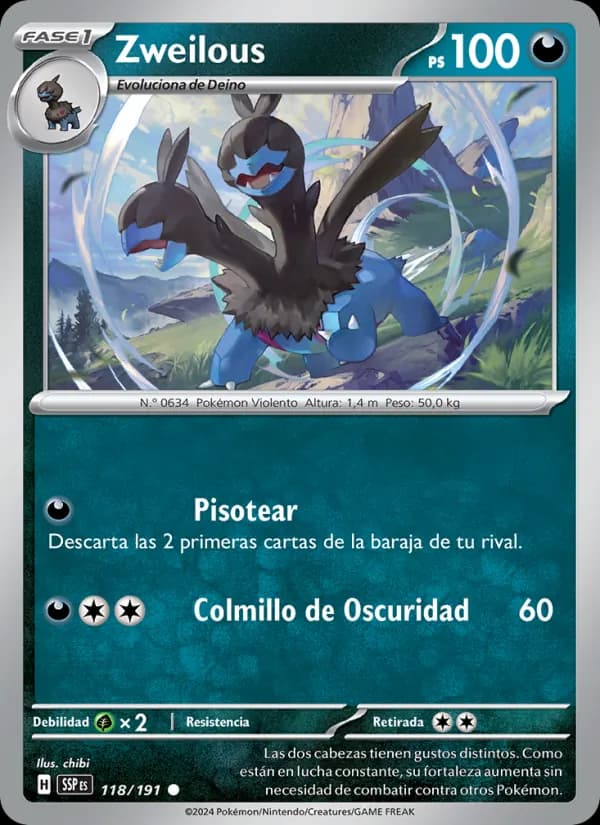 Zweilous card in Spanish