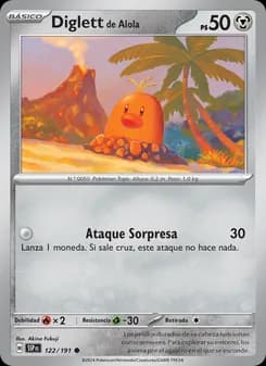 Diglett de Alola card in Spanish