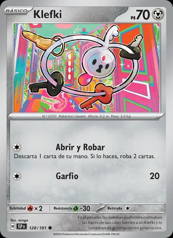 Klefki card in Spanish