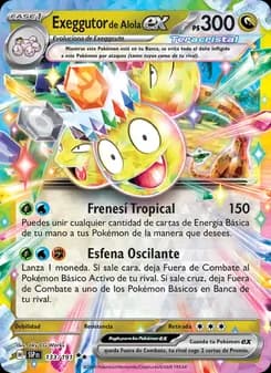 Exeggutor de Alola ex card in Spanish