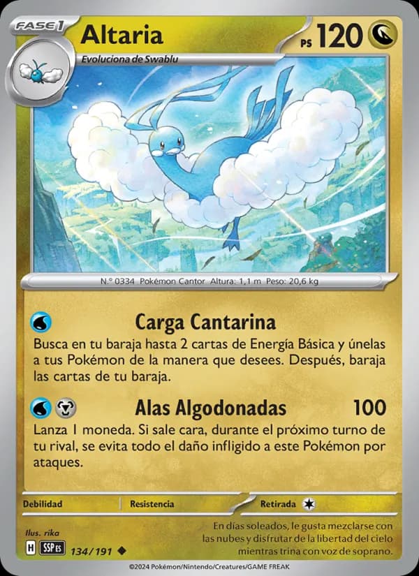 Altaria card in Spanish
