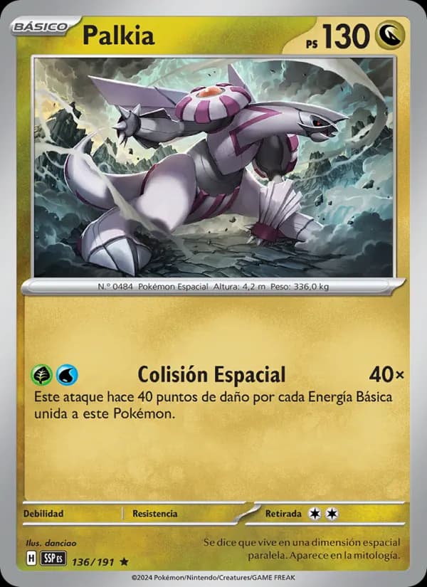 Palkia card in Spanish