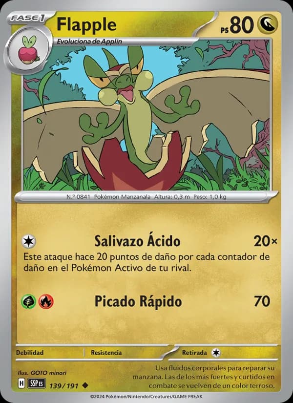Flapple card in Spanish