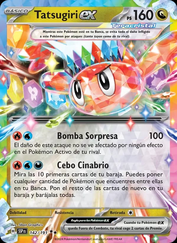 Tatsugiri ex card in Spanish
