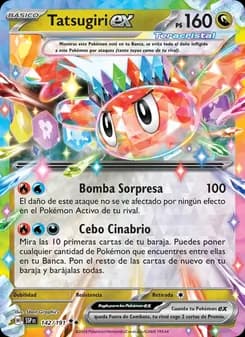 Tatsugiri ex card in Spanish