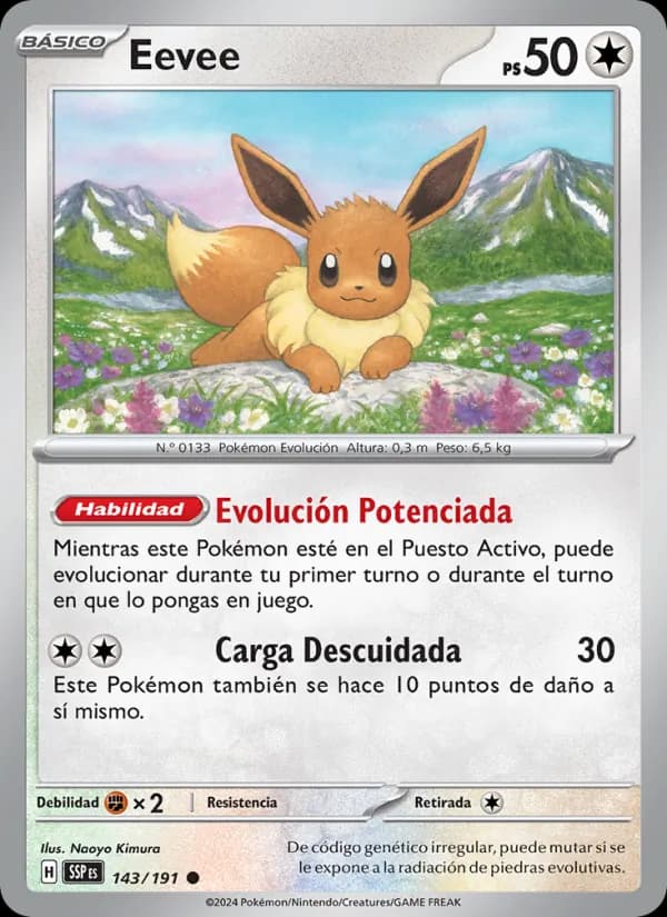 Eevee card in Spanish
