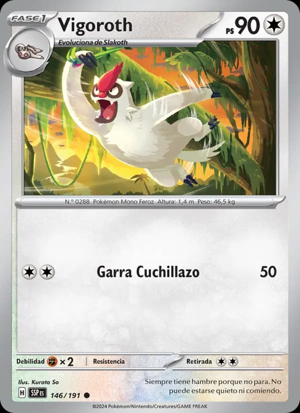 Vigoroth card in Spanish
