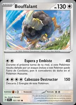 Bouffalant card in Spanish