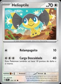 Helioptile card in Spanish