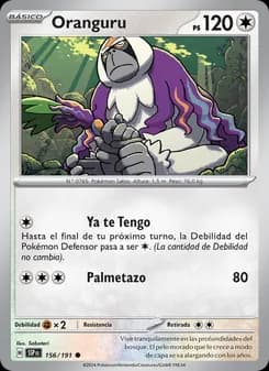 Oranguru card in Spanish