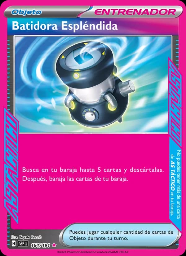 Batidora Espléndida card in Spanish
