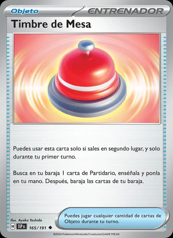 Timbre de Mesa card in Spanish