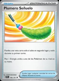 Plumero Señuelo card in Spanish