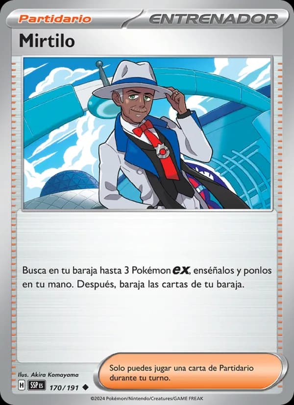 Mirtilo card in Spanish