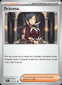 Drácena card in Spanish