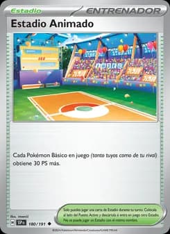 Estadio Animado card in Spanish