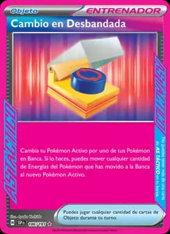 Cambio en Desbandada card in Spanish