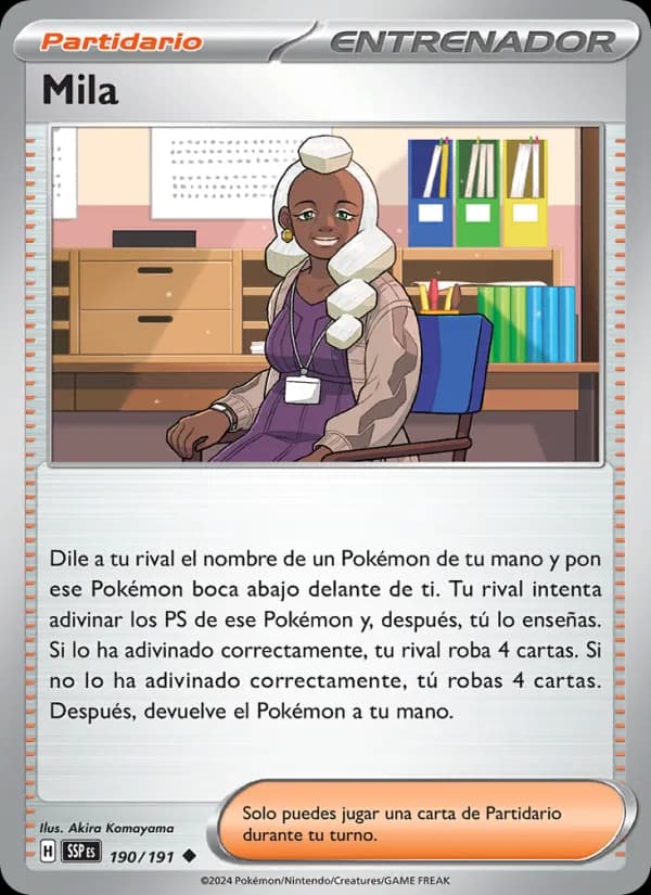 Mila card in Spanish