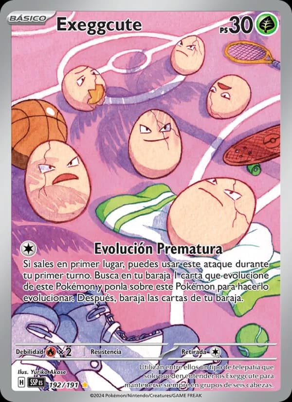 Exeggcute card in Spanish