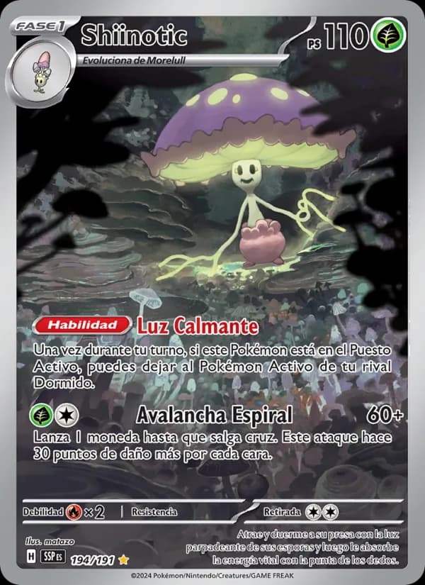 Shiinotic card in Spanish