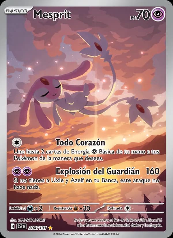 Mesprit card in Spanish