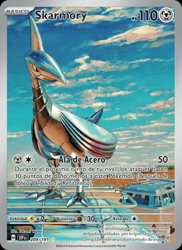 Skarmory card in Spanish