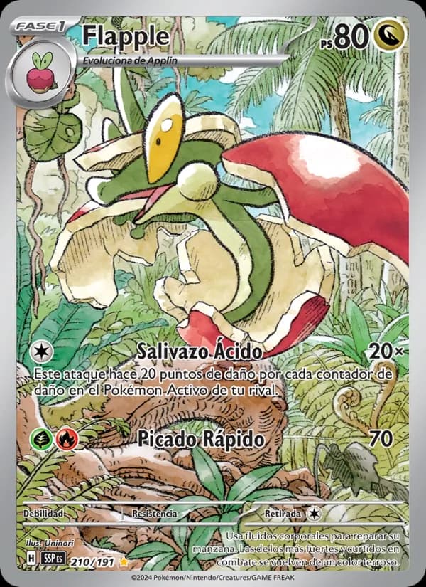 Flapple card in Spanish