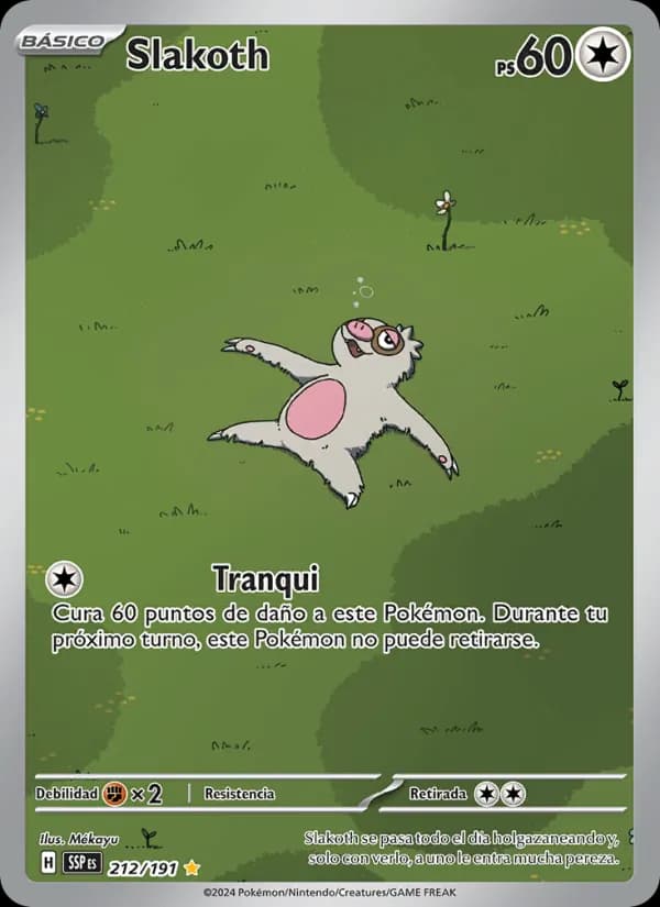 Slakoth card in Spanish