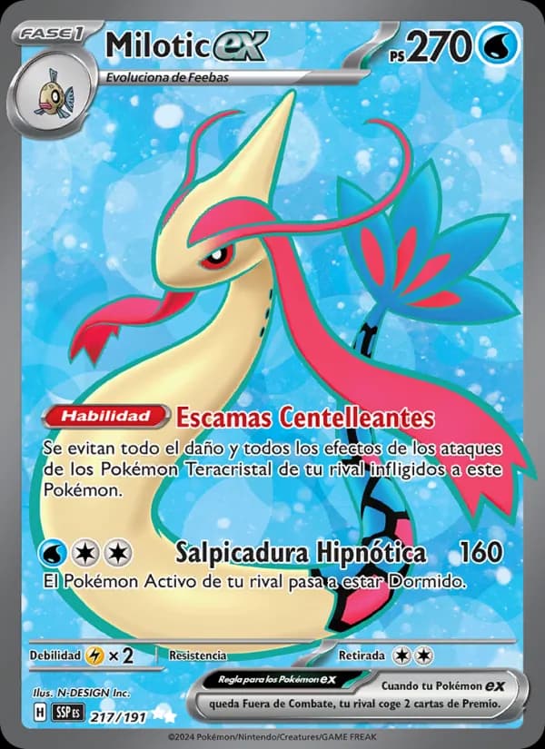 Milotic ex card in Spanish