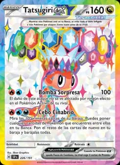 Tatsugiri ex card in Spanish