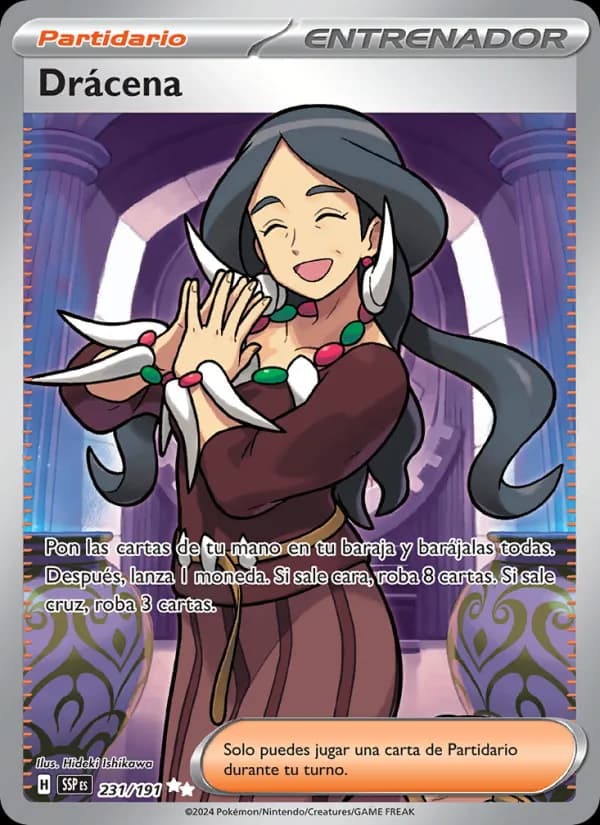 Drácena card in Spanish