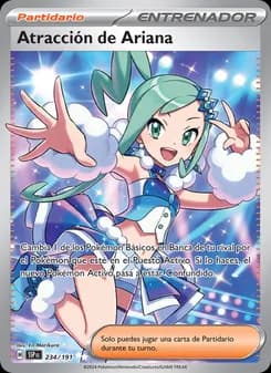 Atracción de Ariana card in Spanish