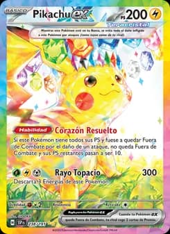 Pikachu ex card in Spanish