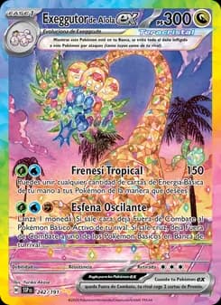 Exeggutor de Alola ex card in Spanish