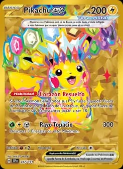 Pikachu ex card in Spanish