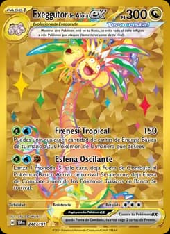Exeggutor de Alola ex card in Spanish