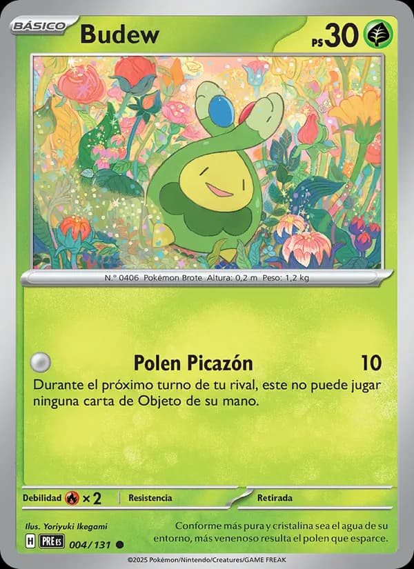 Budew card in Spanish