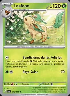 Leafeon card in Spanish