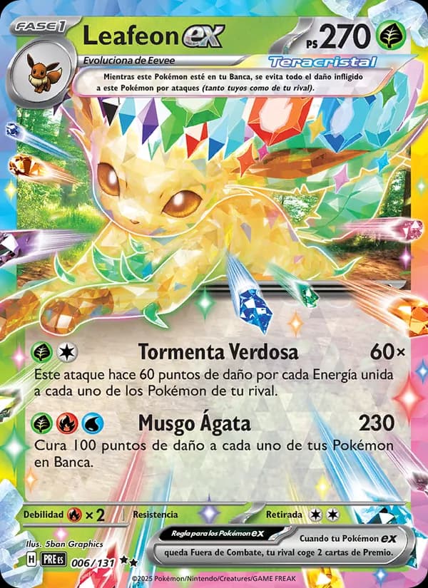 Leafeon ex card in Spanish