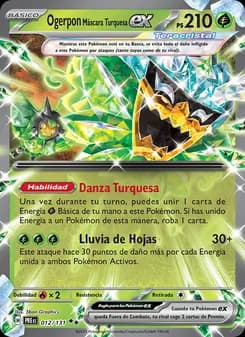 Ogerpon Máscara Turquesa ex card in Spanish