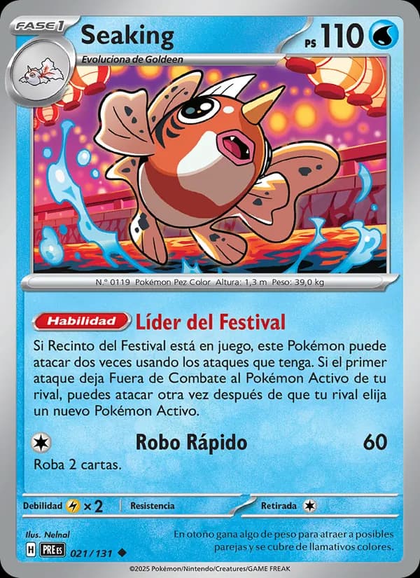 Seaking card in Spanish